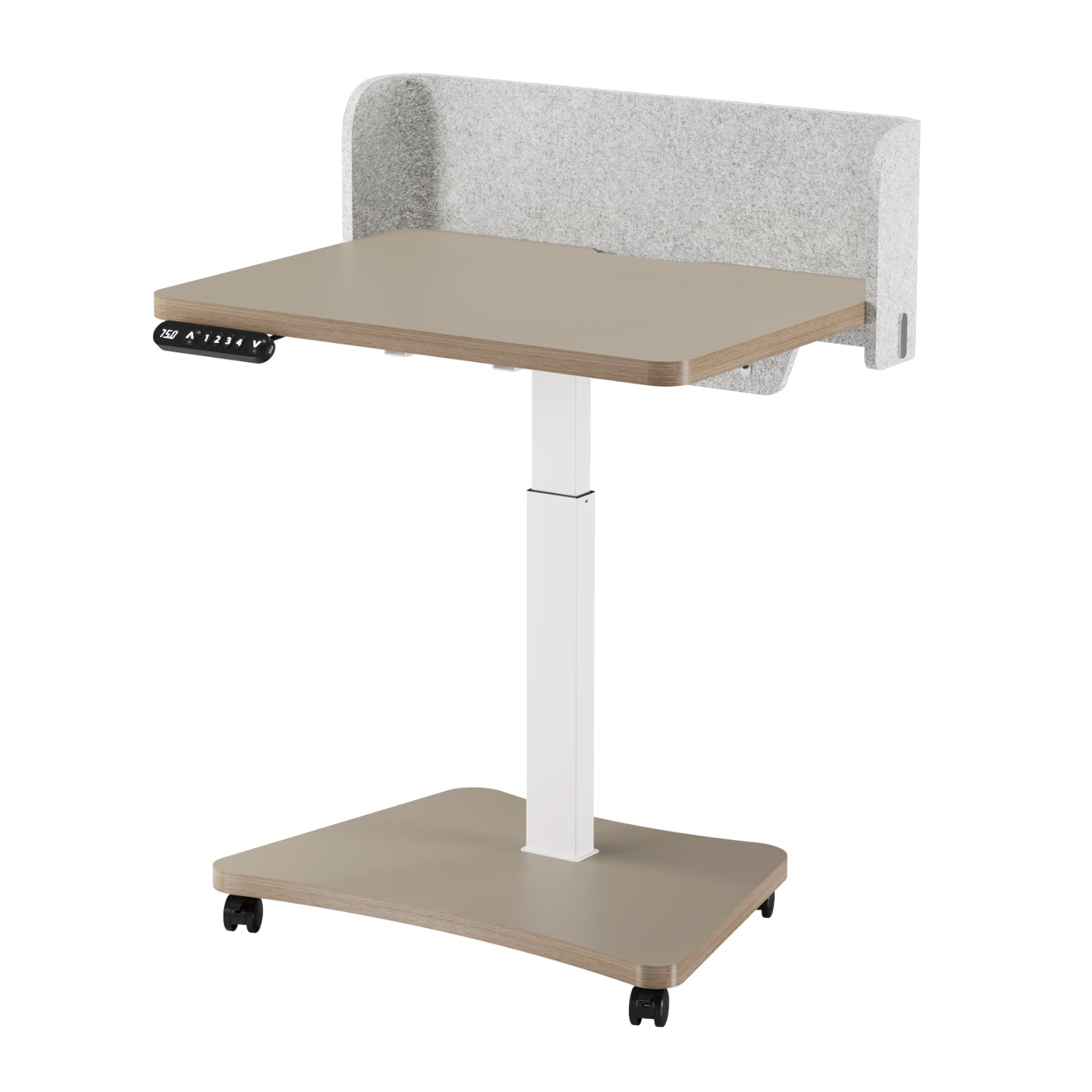 Radlove 32''x24'' Electric Height Adjustable Laptop Desk, Mobile Standing Desks with Wheels