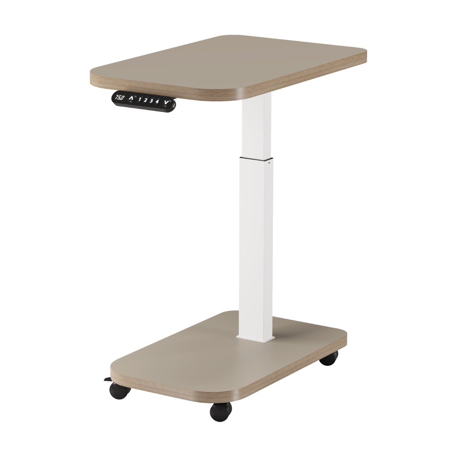 Radlove 32''x24'' Electric Height Adjustable Laptop Desk, Mobile Standing Desks with Wheels