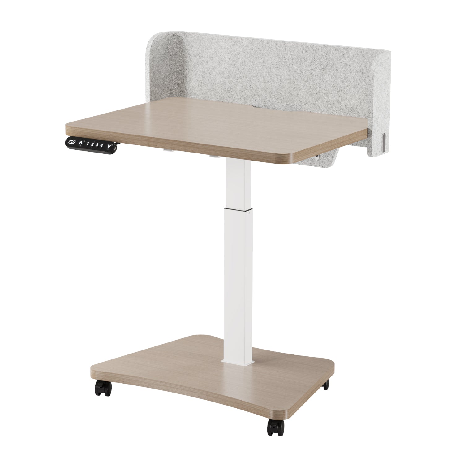 Radlove 32''x24'' Electric Height Adjustable Laptop Desk, Mobile Standing Desks with Wheels