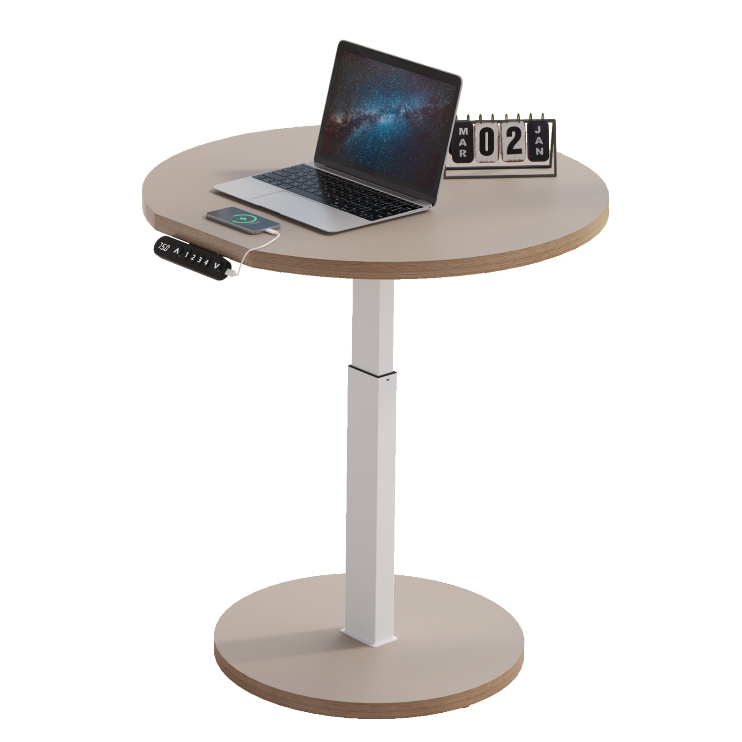 Radlove 32''x24'' Electric Height Adjustable Laptop Desk, Mobile Standing Desks with Wheels
