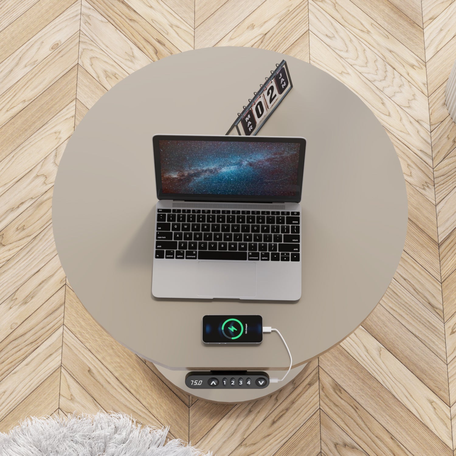 Radlove 32''x24'' Electric Height Adjustable Laptop Desk, Mobile Standing Desks with Wheels