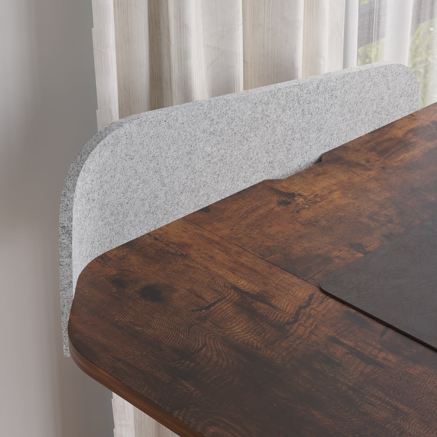 Radlove L-Shaped Electric Standing Desk with Power Strip & Privacy Screen(Gray), 59 Inch Workstation, Large Mouse Pad & 4-Preset Memory Buttons, Quiet Adjustable Desk for Dual Monitors(Rustic Brown)
