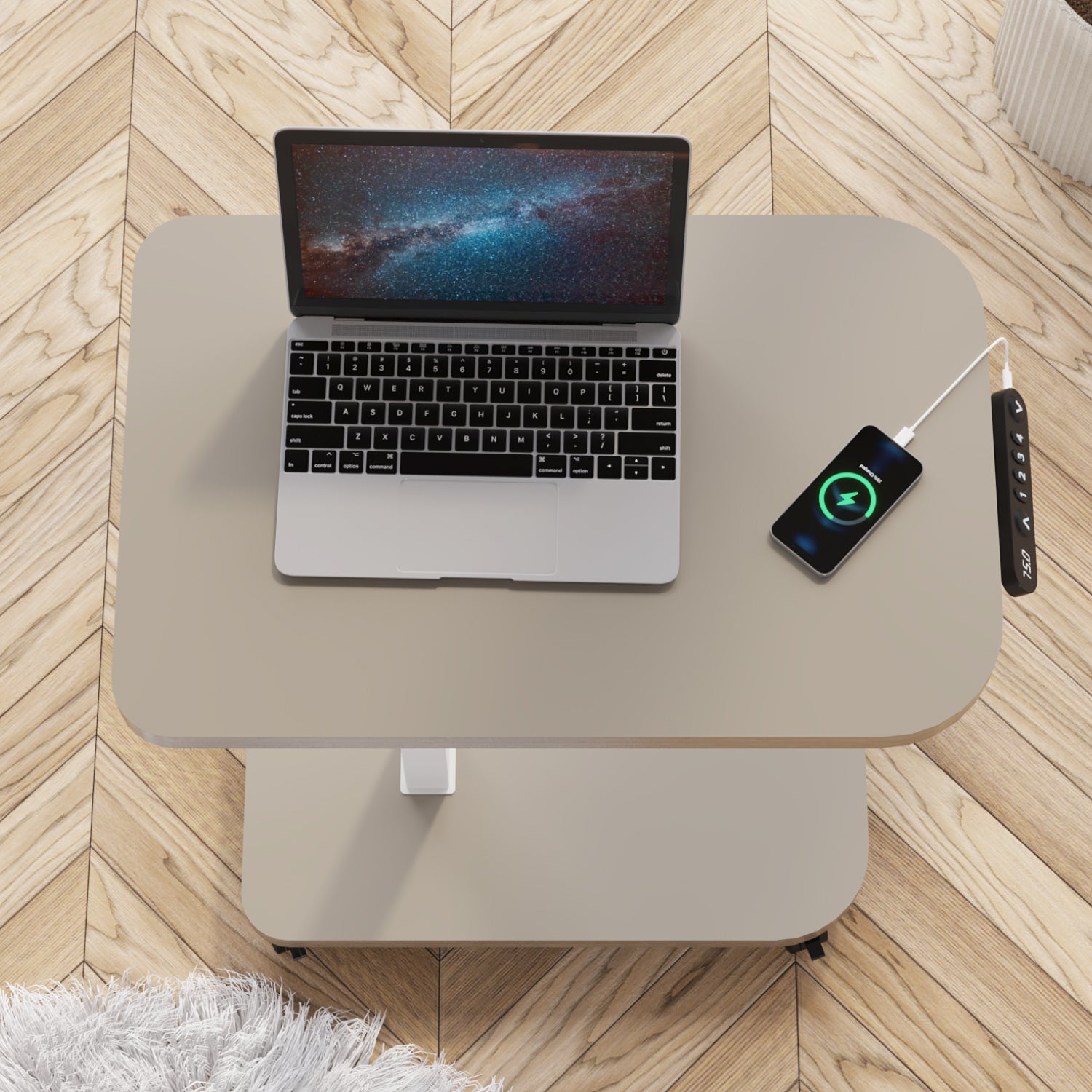 Radlove 32''x24'' Electric Height Adjustable Laptop Desk, Mobile Standing Desks with Wheels