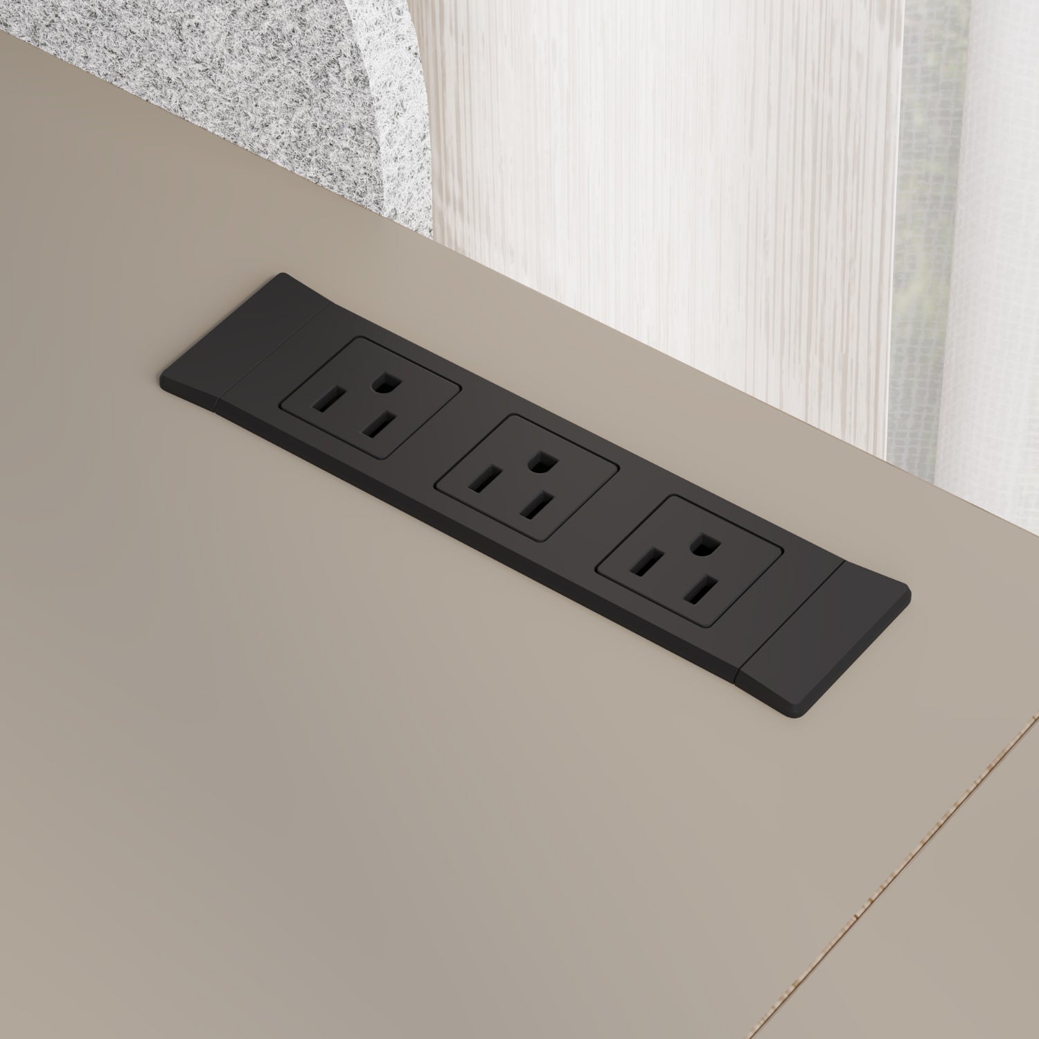 Radlove Electric Standing Desk with Power Strip & Privacy Screen(Gray), 63 Inch Workstation, Large Mouse Pad & 4-Preset Memory Buttons, Quiet Adjustable Desk for Dual Monitors