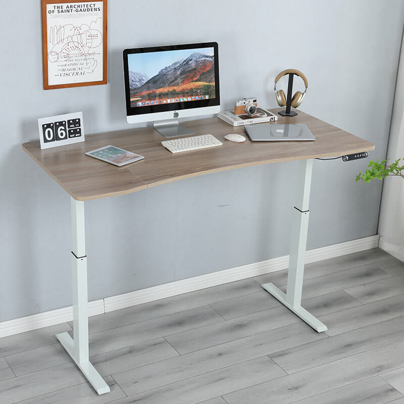 Radlove 63" x 30" Premium Dual Motor Height Adjustable Standing Desks for Worktops, Brown or White