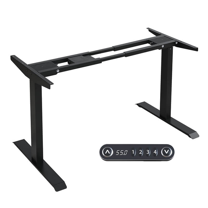 Radlove 44" x 22.6" Premium Dual Motor Height Adjustable Standing Desks Frame with Wheels, Black or White
