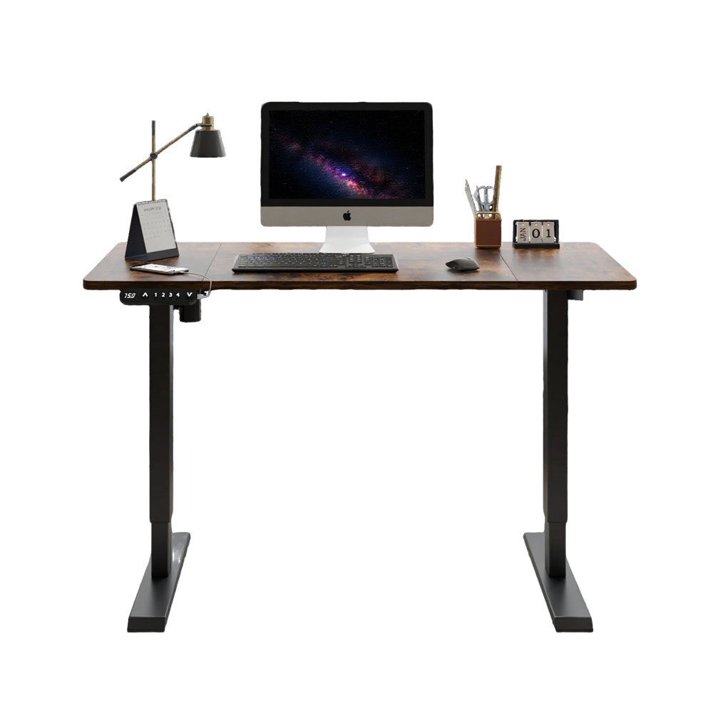 Radlove 48” x 24” Electric Office Tables Height Adjustable Sit and Standing Desks for Work Benches, Brown or Oak
