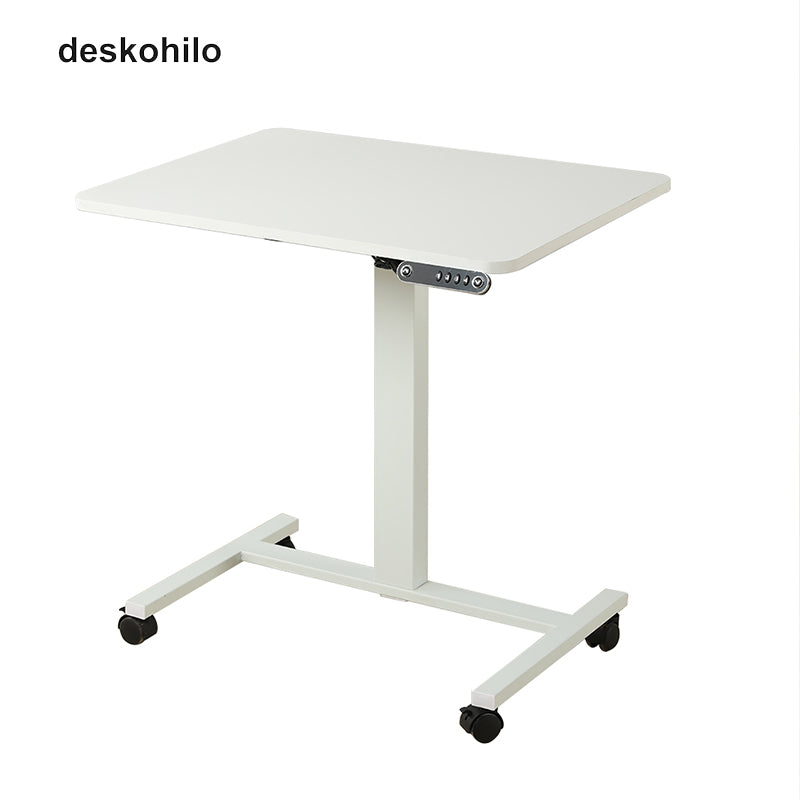 Radlove 32''x24'' Electric Height Adjustable Laptop Desk, Mobile Standing Desks with Wheels, White, Brown, Black